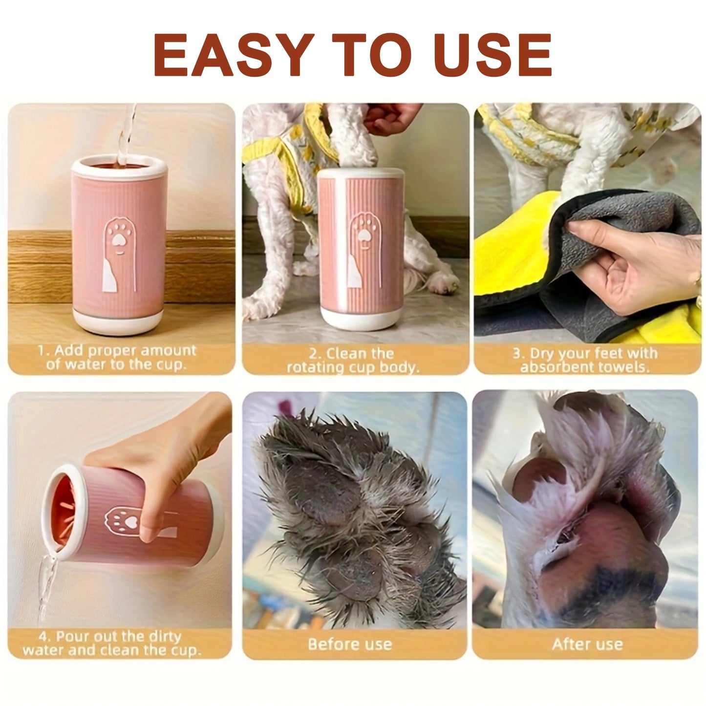 Dog Paw Cleaner Cup - Soft Silicone